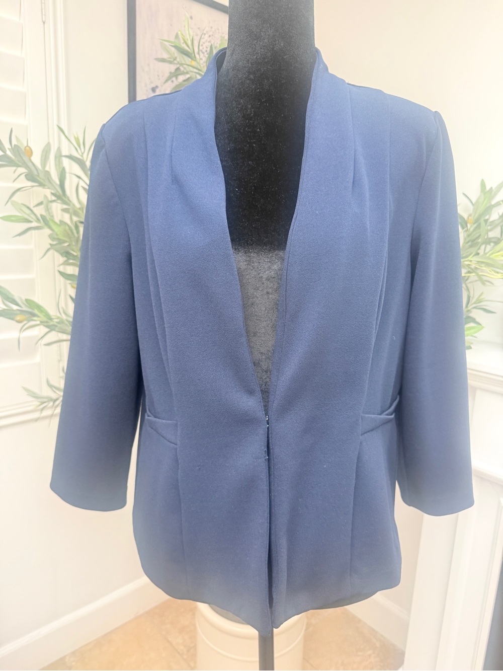 NYCC Women’s Navy Open-Front Blazer Jacket